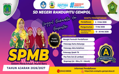 SPMB (SISTEM PENERIMAAN MURID BARU) TAHUN AJARAN 2026-2027